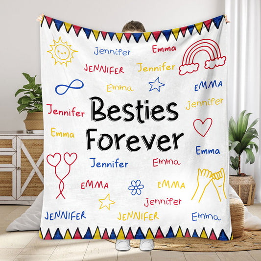 Besties Forever - Gift for friend - Personalized Blanket