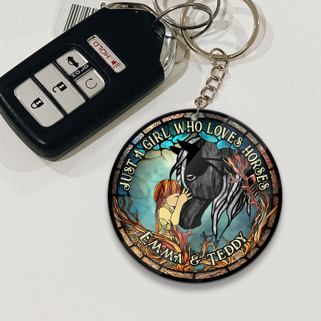 Just A Girl Who Loves Horses - Personalized Horse Keychain