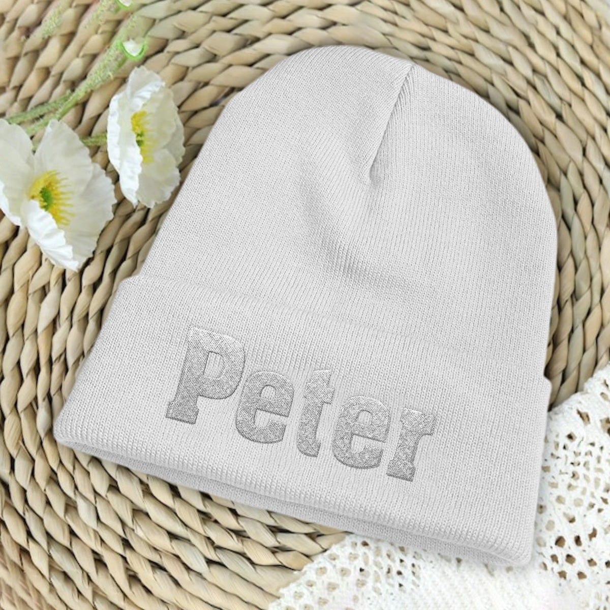 Bonnet brodé personnalisé avec nom - Nom personnalisé pour fils