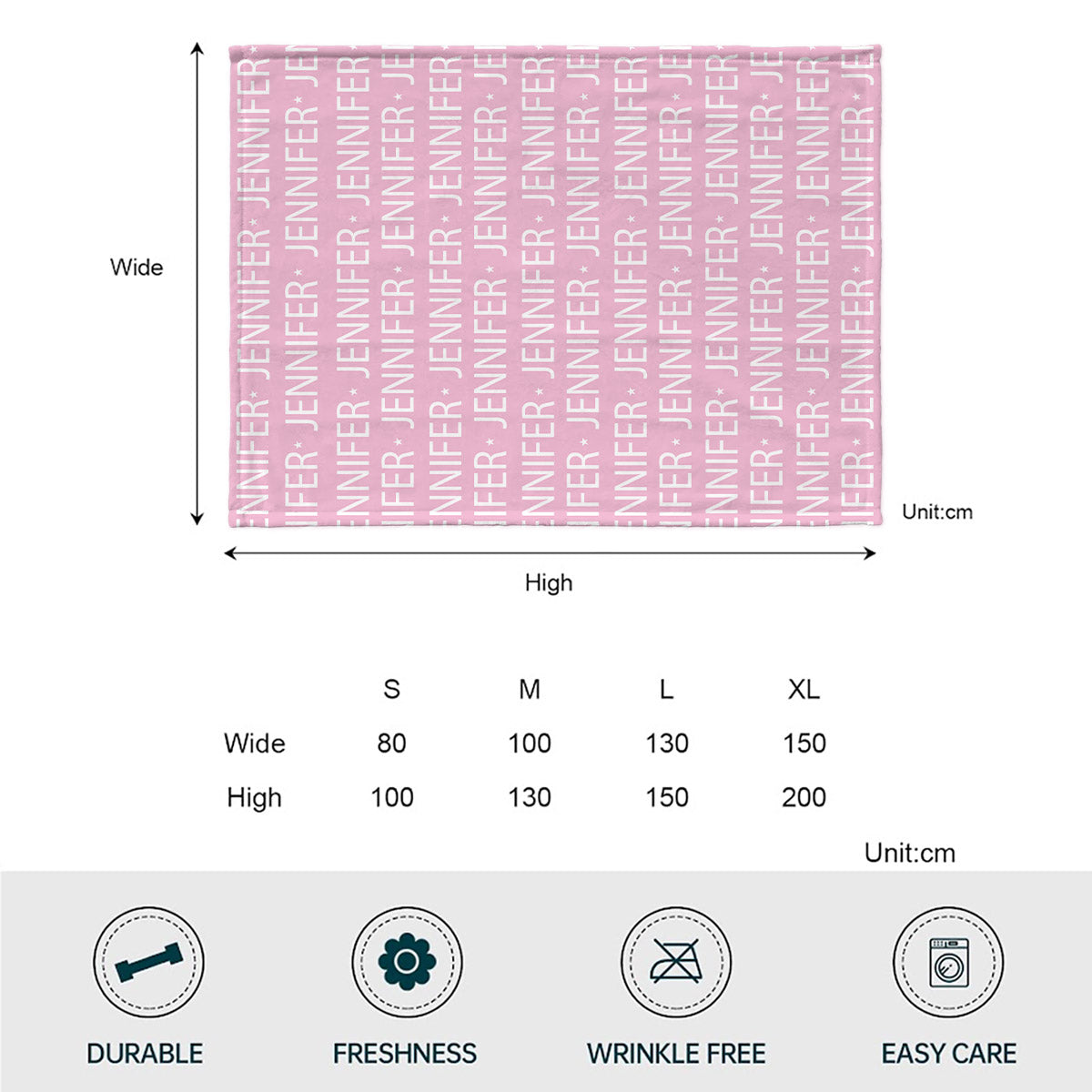 Couverture personnalisée pour belle-mère - Motif avec nom