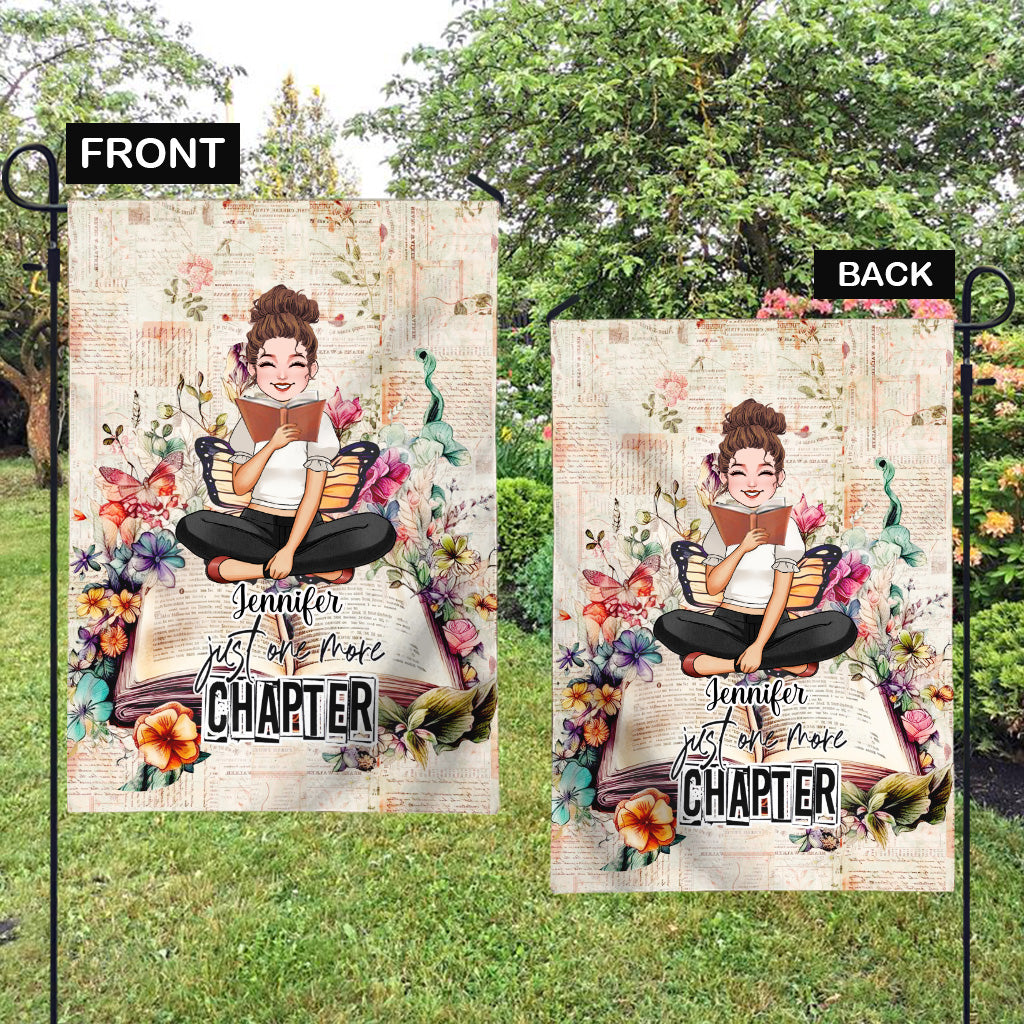 Just One More Chapter - Personalized Book Garden Flag