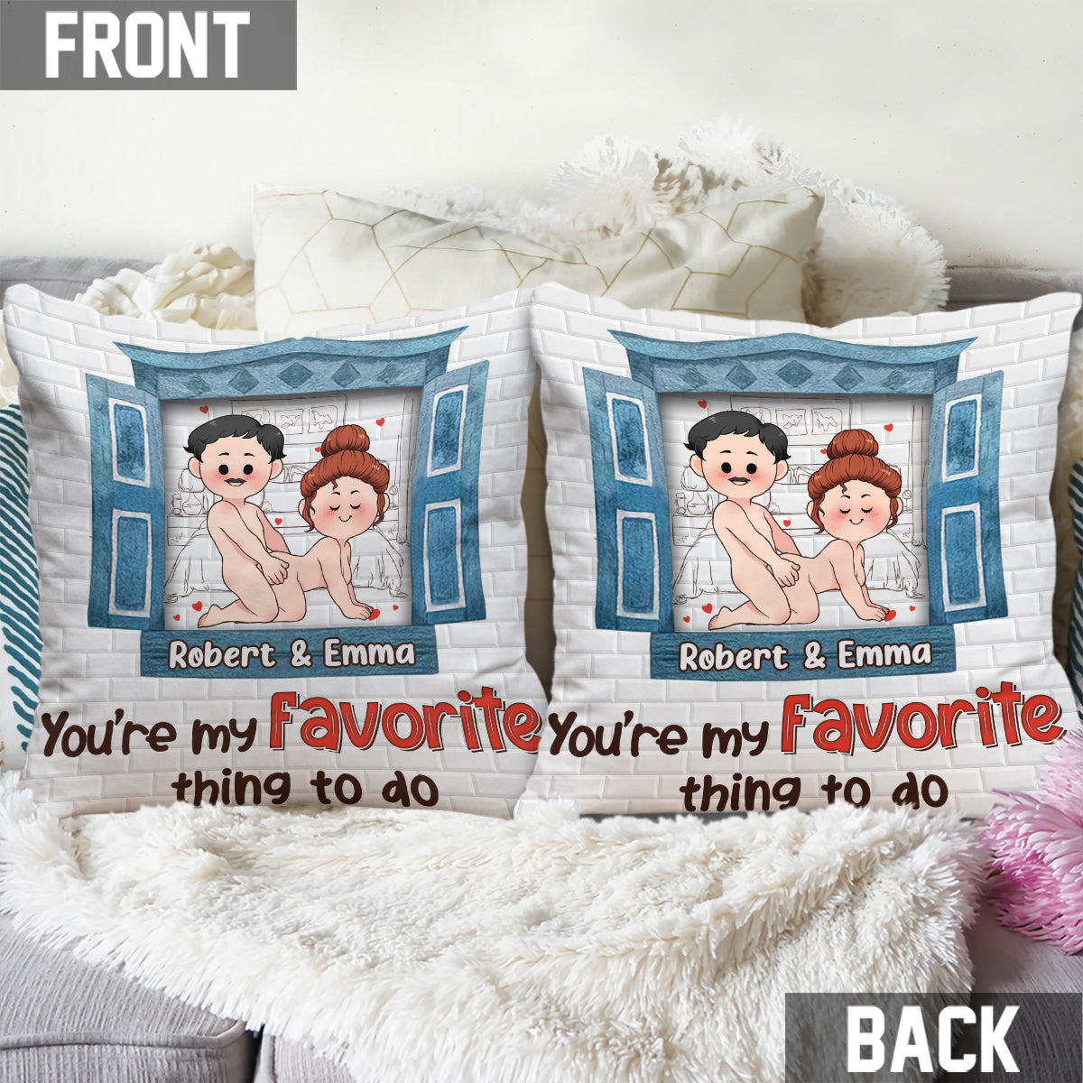 You’re My Favorite - Personalized Couple Throw Pillow