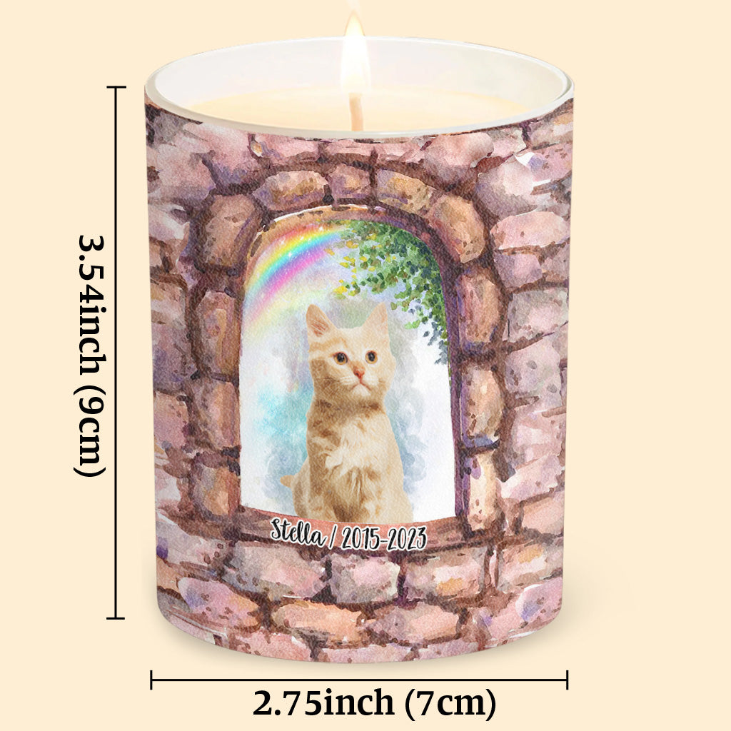 No Longer By My Side - Personalized Dog Candle With Wooden Lid