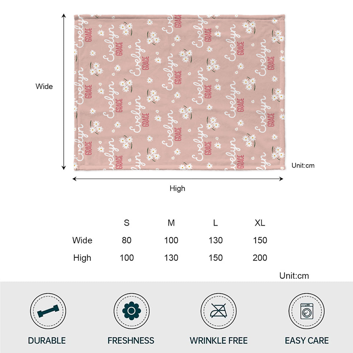 Daisy Custom Name - Personalized Daughter Blanket