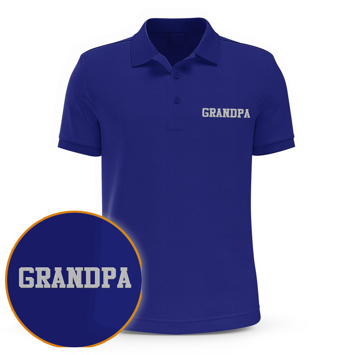 Custom Name - Personalized Grandpa Embroidered Polo Shirt
