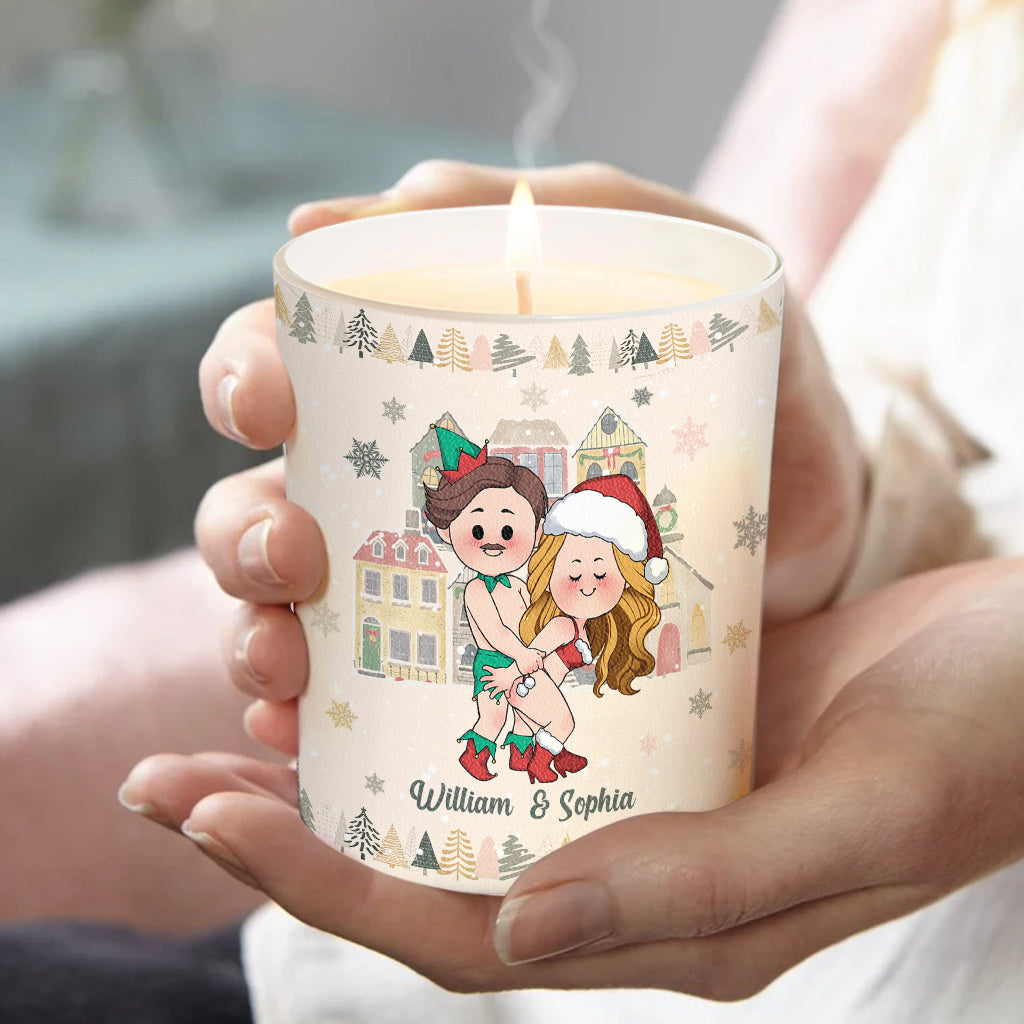 Christmas is Coming to Poundtown - gift for boyfriend, girlfriend, wife, husband - Personalized Candle With Wooden Lid