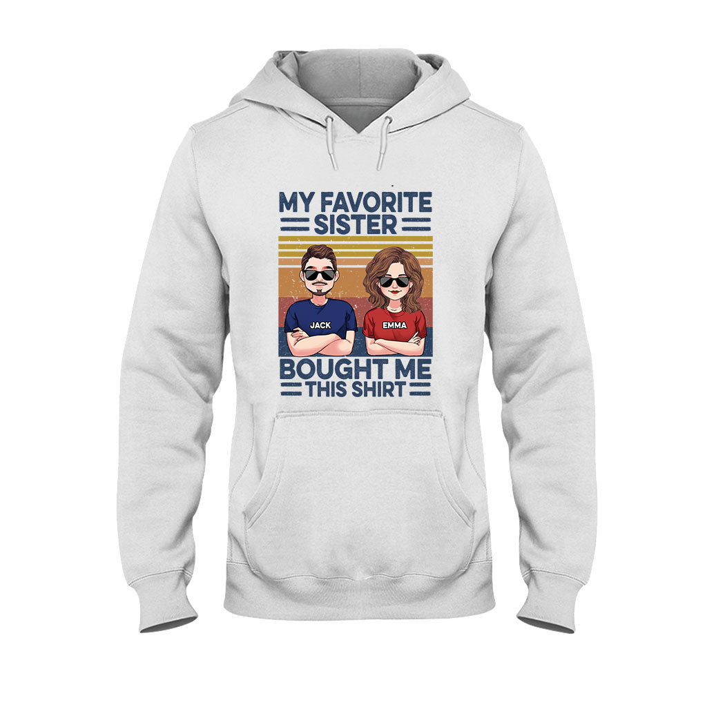 T-shirt et sweat à capuche personnalisés « Ma sœur préférée » pour frère/sœur