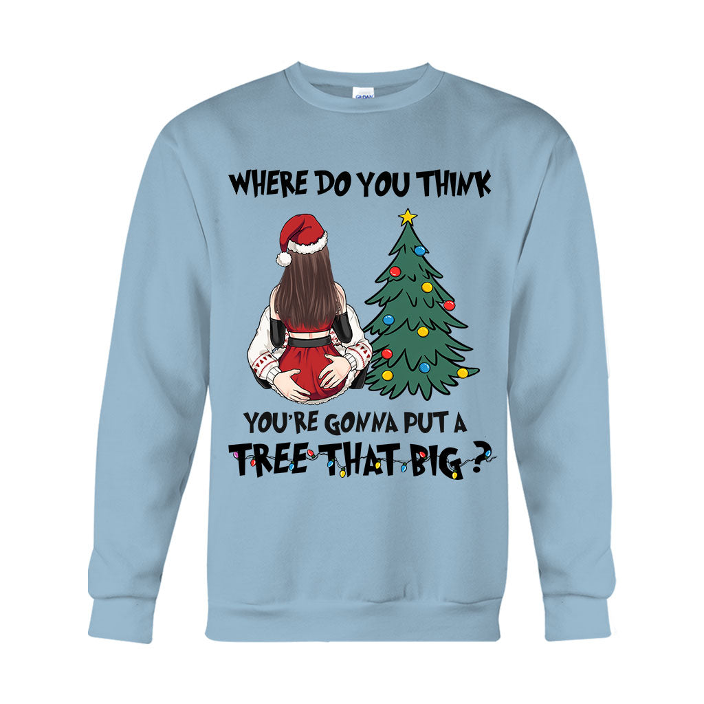 Bend Over I'll Show You Where To Put That Big Tree - Personalized Couple T-shirt And Hoodie