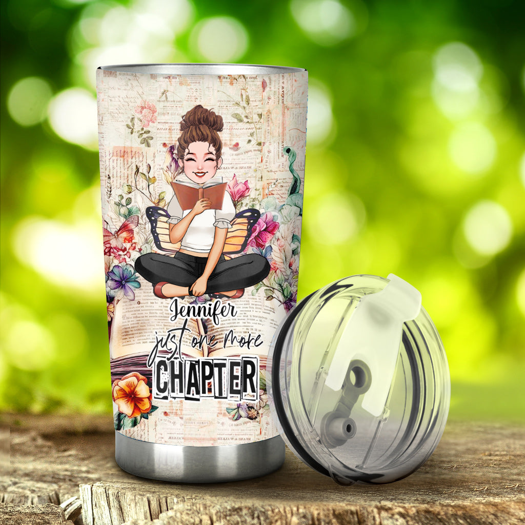 Just One More Chapter - Personalized Book Tumbler