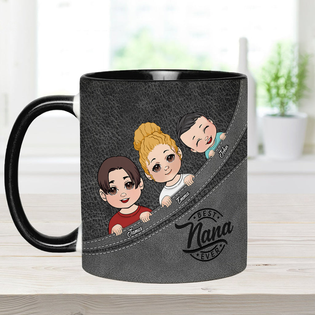 Best Grandma / Grandpa / Dad / Mom Ever - Personalized Grandma Accent Mug