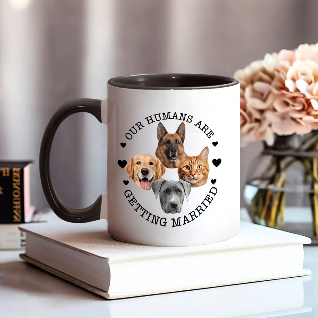 My Humans Are Getting Married Dog Cat - wedding gift for dog lover, cat lover - Personalized Accent Mug