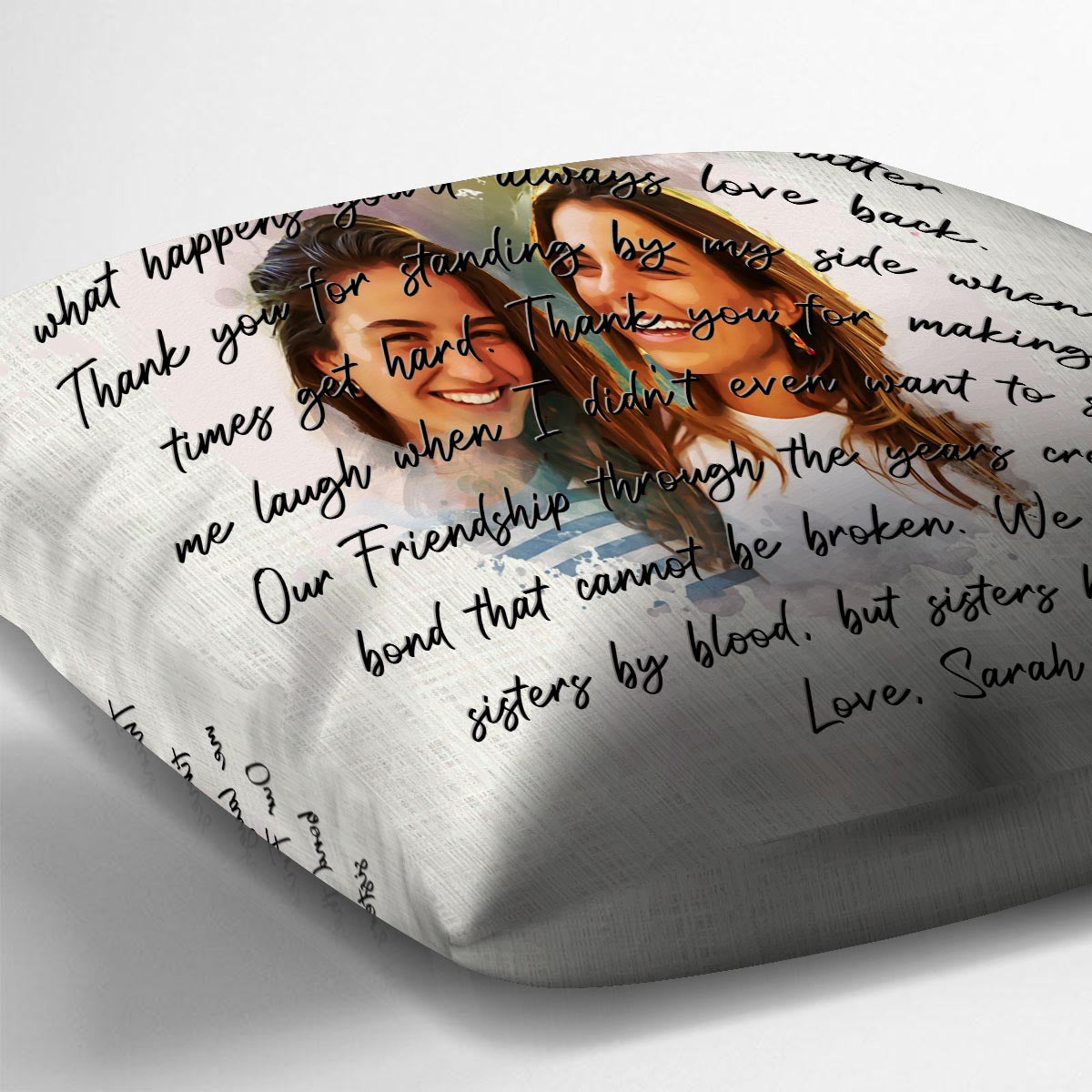 To My Bestie - Personalized Bestie Throw Pillow