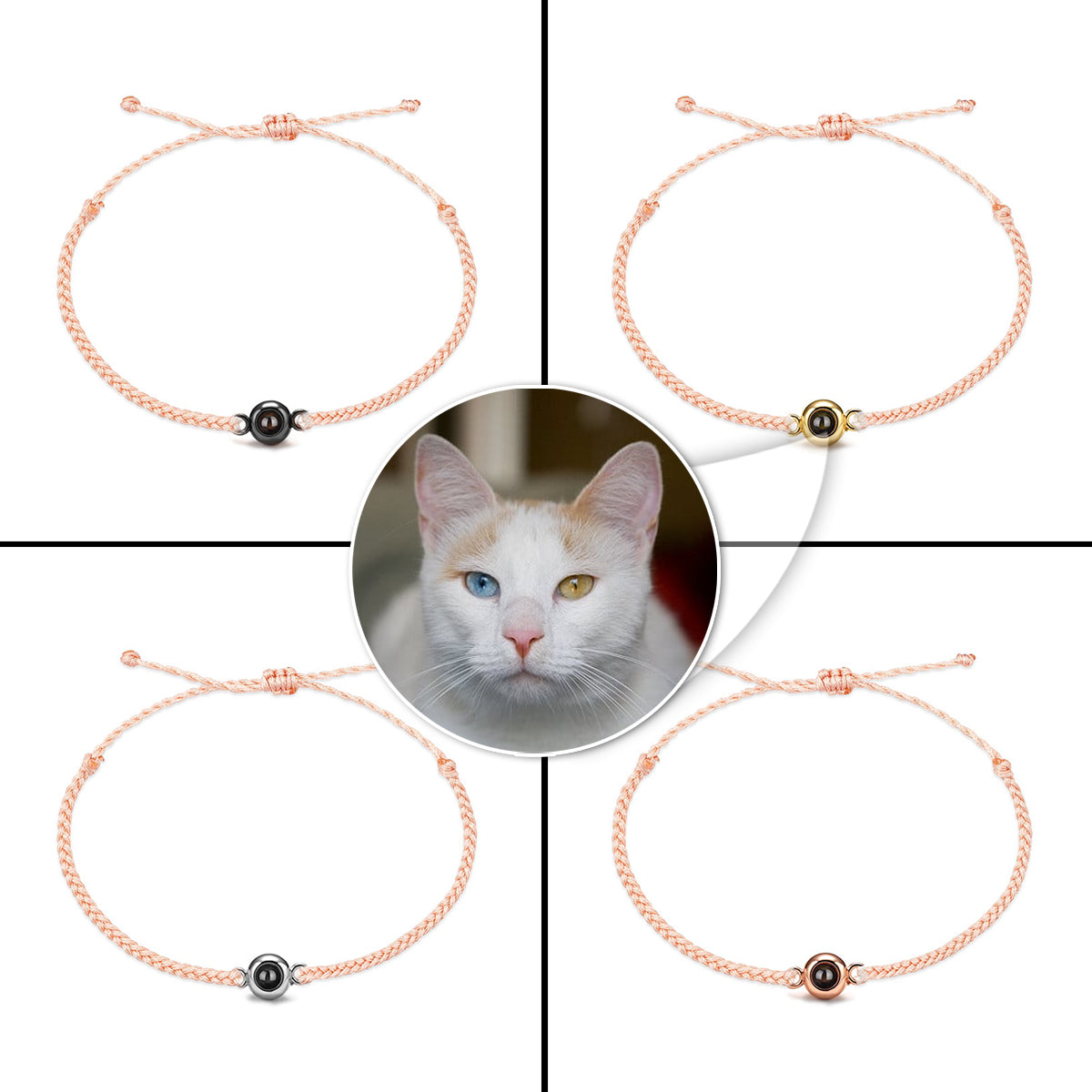 Bracelet à projection de chat personnalisé pour amoureux des chats