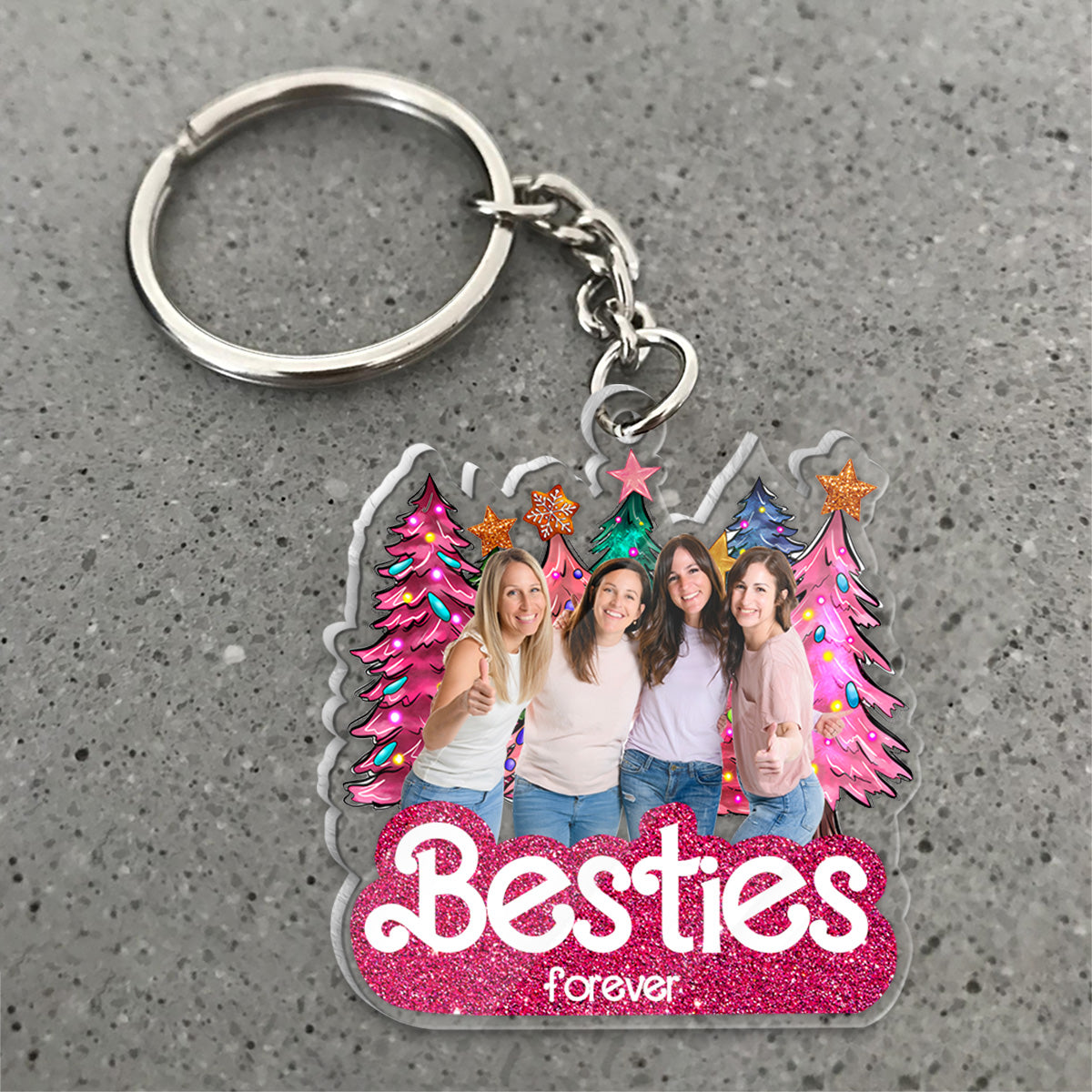 Sister Forever - Gift for friend - Personalized Transparent Keychain