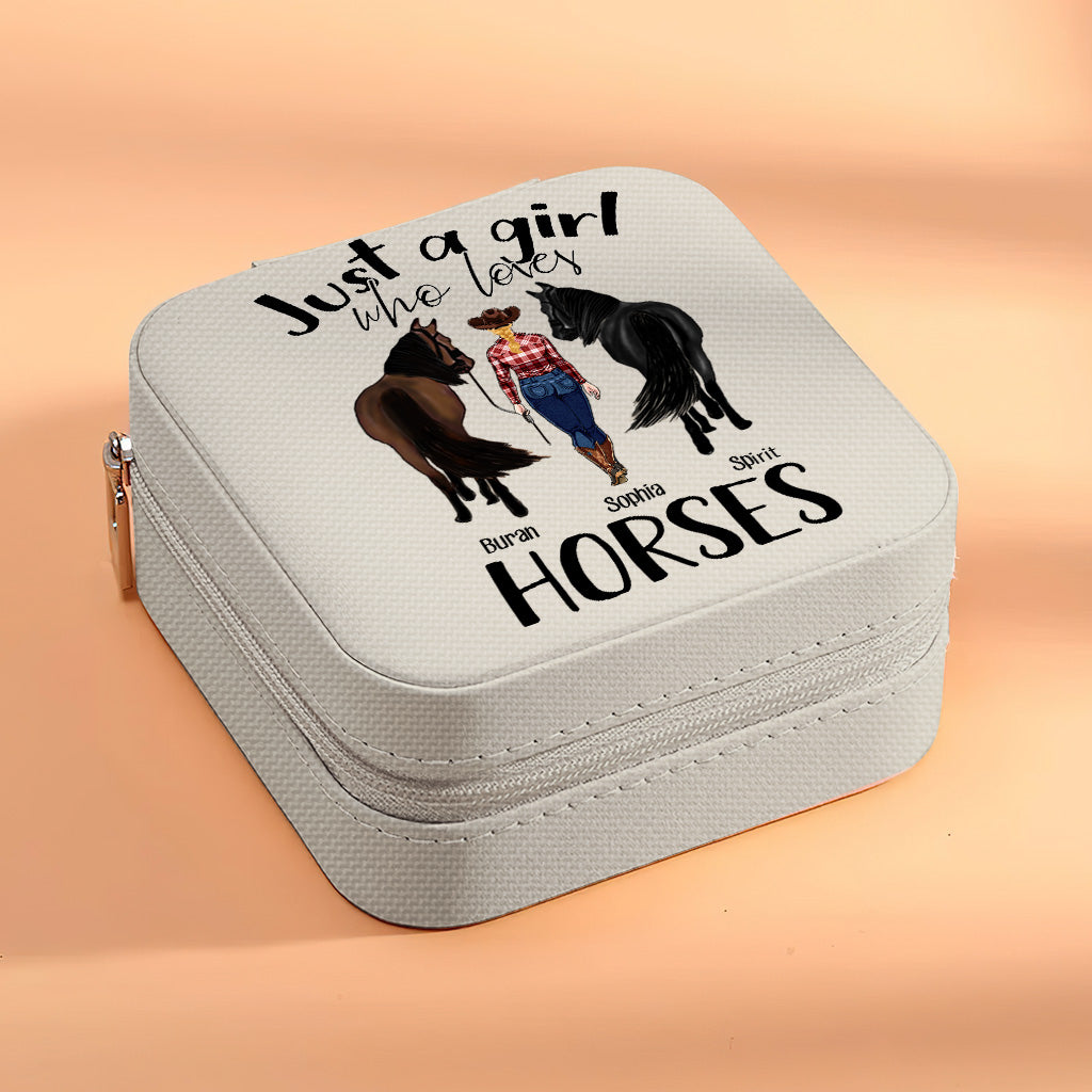 Just A Girl Who Loves Horses - Personalized Horse Jewelry Box