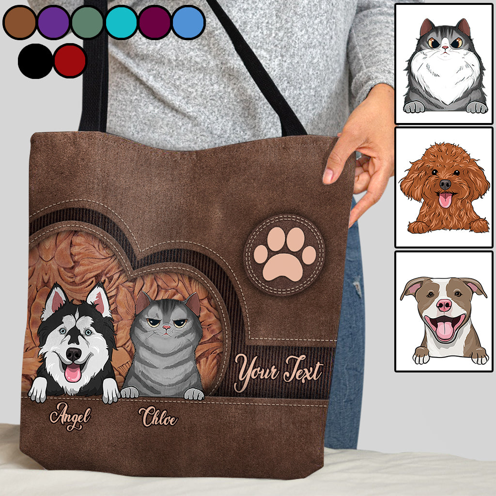 Dog Cat Personalized Cap - Gift for dog lovers, dog lover, cat lover - Personalized Tote Bag