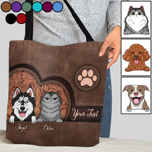 Dog Cat Personalized Cap - Gift for dog lovers, dog lover, cat lover - Personalized Tote Bag