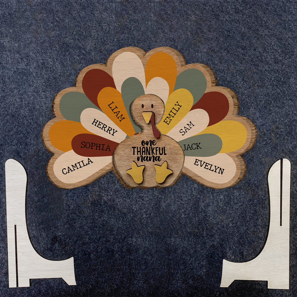 Eine dankbare Oma – Geschenk für Oma – Personalisiertes zweilagiges Holzschild / Holzplakette