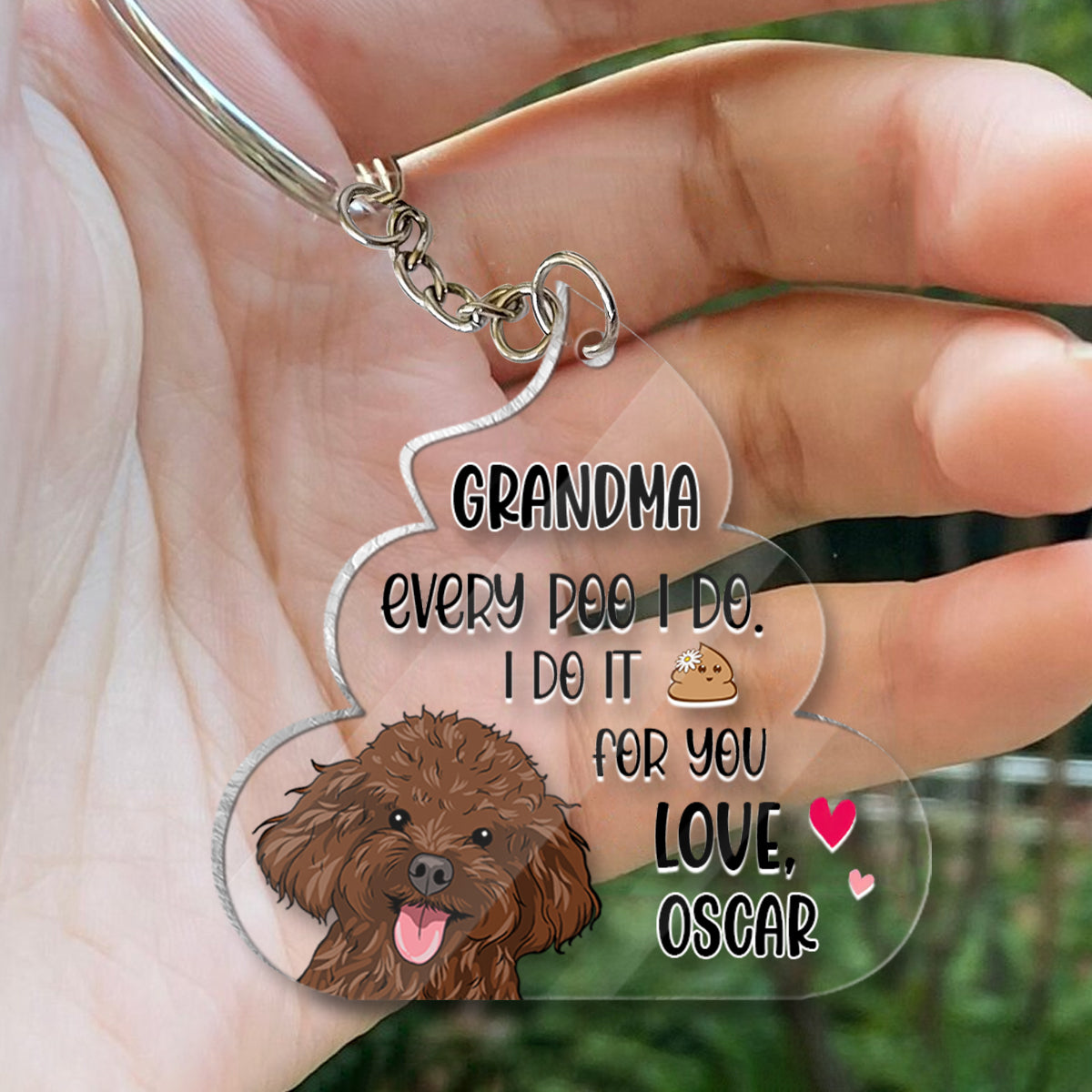 Every Poo I Do For You - Dog gift for dog lover - Personalized Keychain