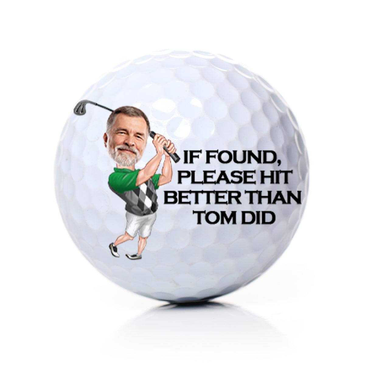 Falls gefunden, bitte besser schlagen – personalisierter Golfball