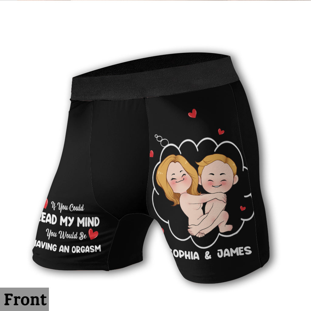 If You Could Read My Mind - Personalized Couple Men Boxer Briefs