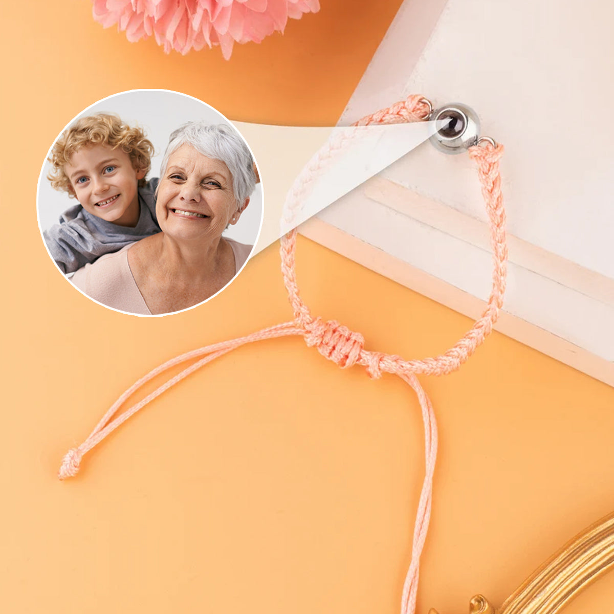 Bracelet de projection personnalisé « Chéri(e) » pour petit-fils