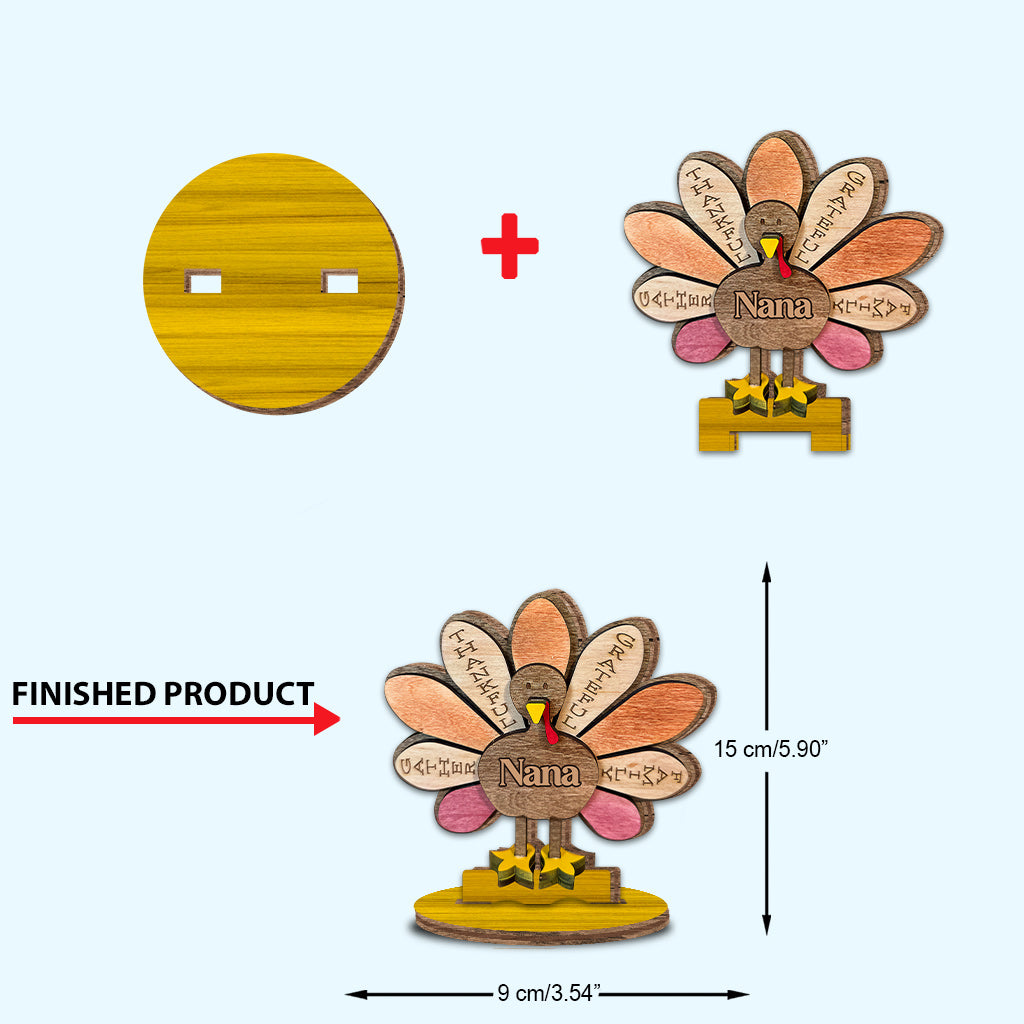 Thankful Grandma - Personalized Farmer Freestanding Wood Plaque