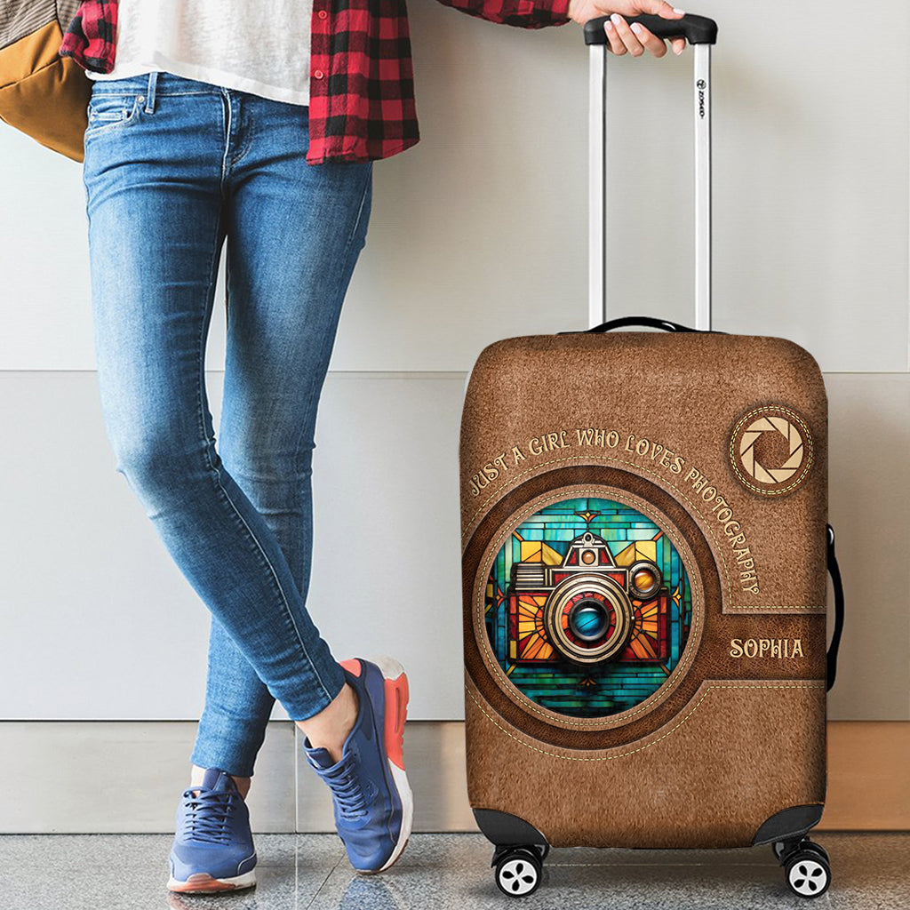 Just A Girl Who Loves Photography - Personalized Photography Luggage Cover