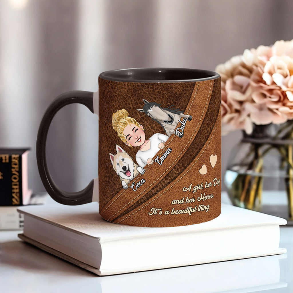 What A Beautiful Thing - Personalized Horse Accent Mug