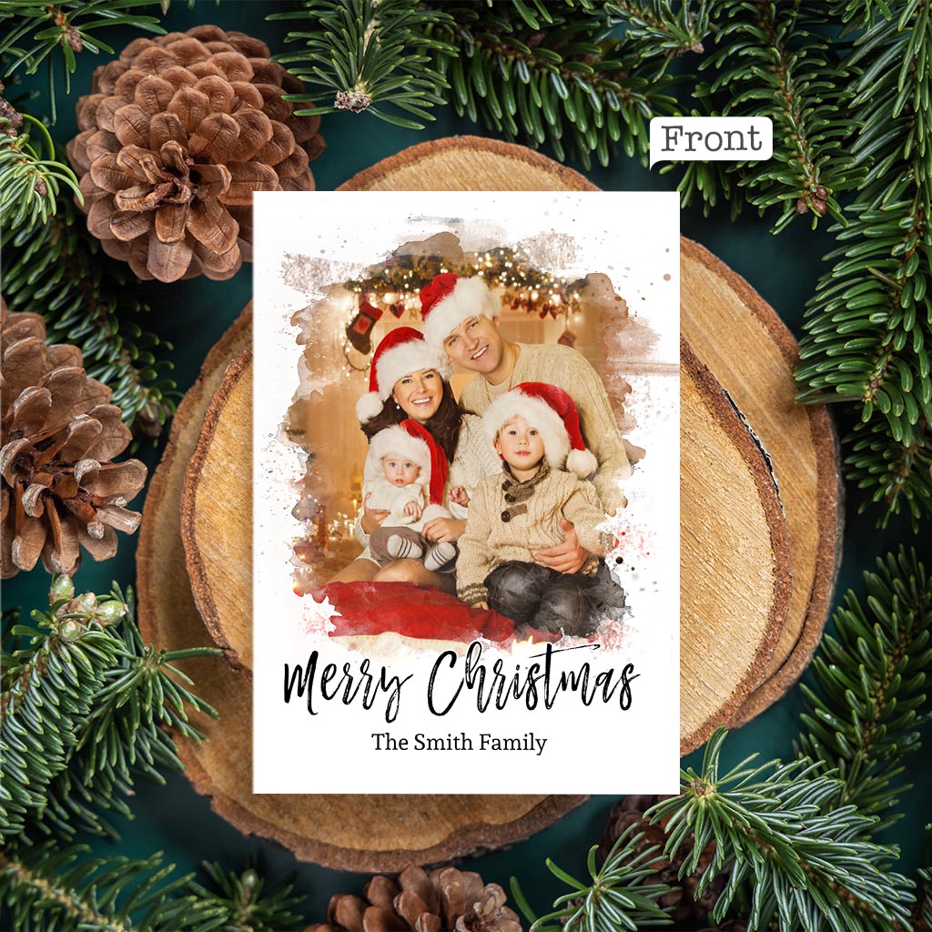 Merry Christmas - Personalized Family Greeting Card