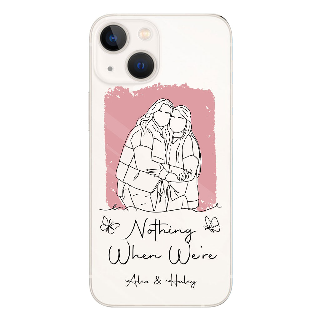 Nothing Makes Sense When We're Apart - Personalized Bestie Clear Phone Case