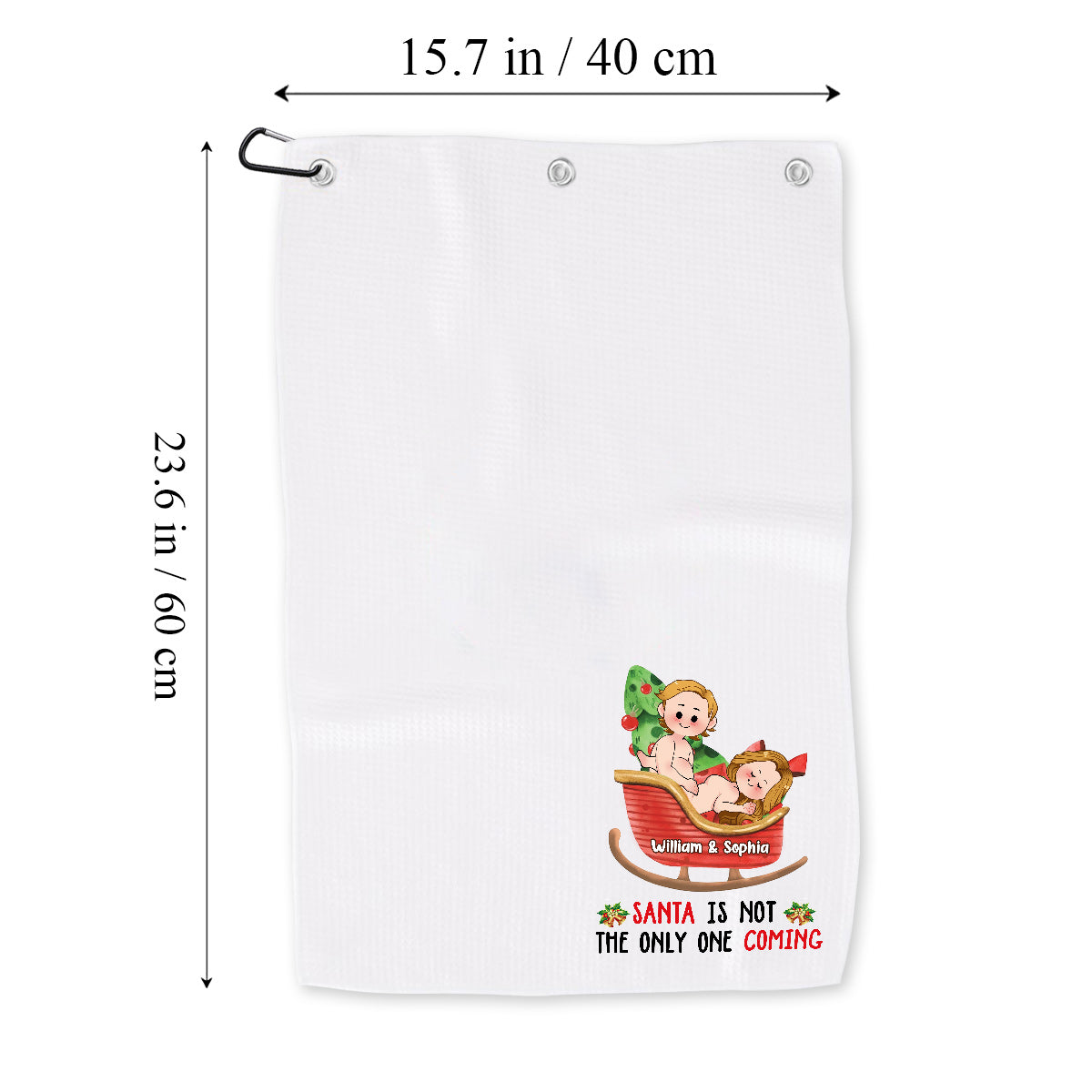 Santa Is Not The Only One Coming - Personalized Couple Towel