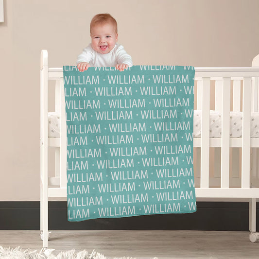 Individuelles Namensmuster – Personalisierte Babydecke