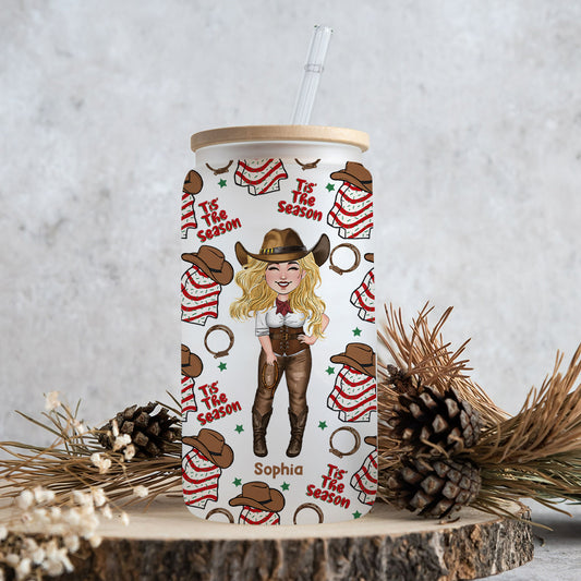 Tis The Season - Personalized Horse Can Glass