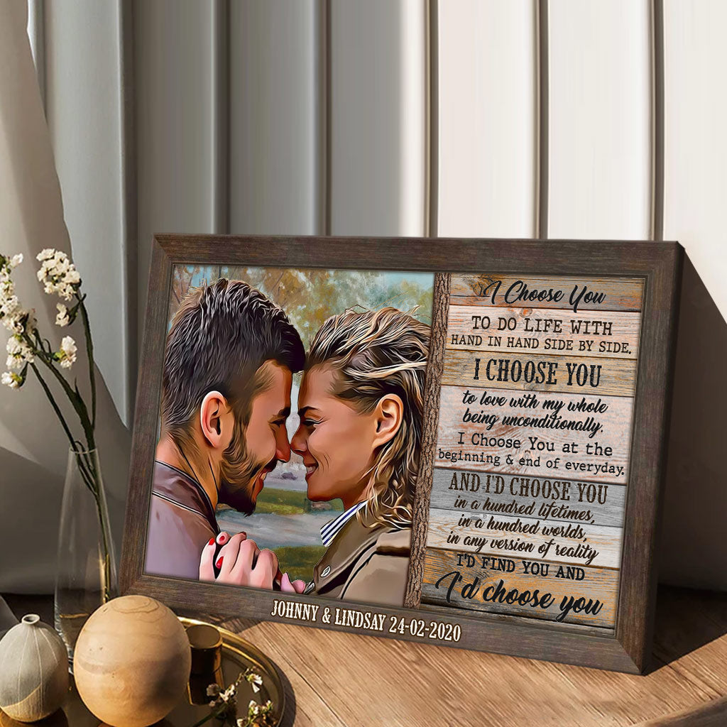 I Choose You - Personalized Couple Canvas And Poster
