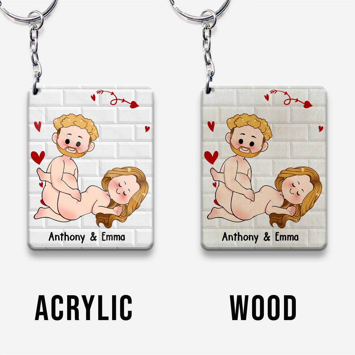 I Just Want You To Be Happy - Couple gift for husband, wife, boyfriend, girlfriend - Personalized Keychain