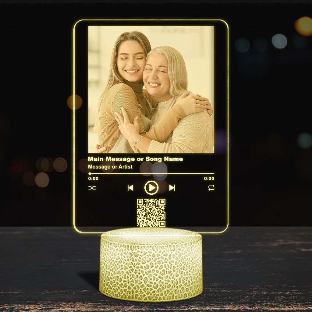 Sentimental Gifts For Bonus Mom - Gift for mom - Personalized Shaped Plaque Light Base