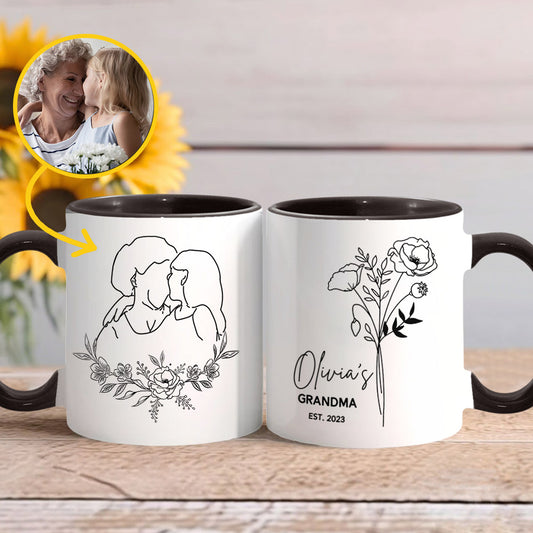 Promoted To Grandma - Gift for grandma - Personalized Accent Mug