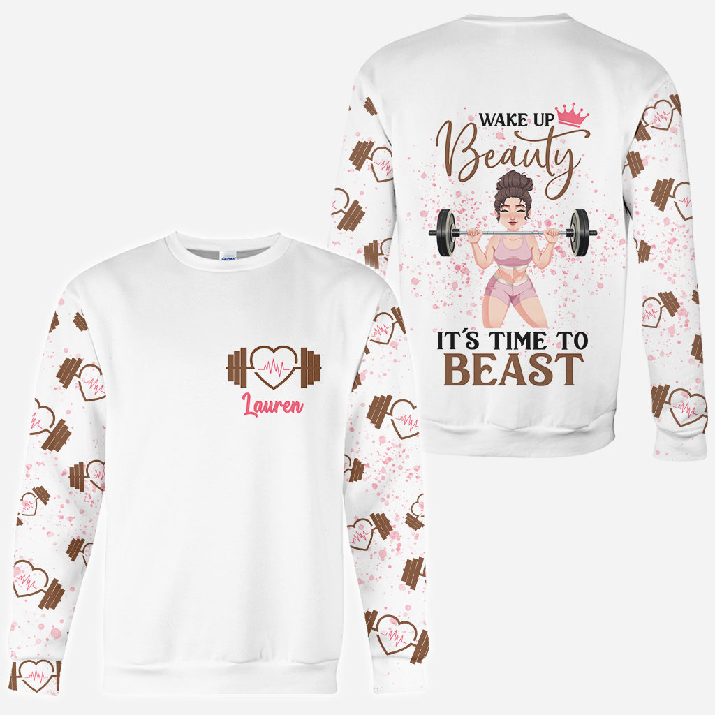 Wake Up Beauty - Personalized Fitness All Over Shirt