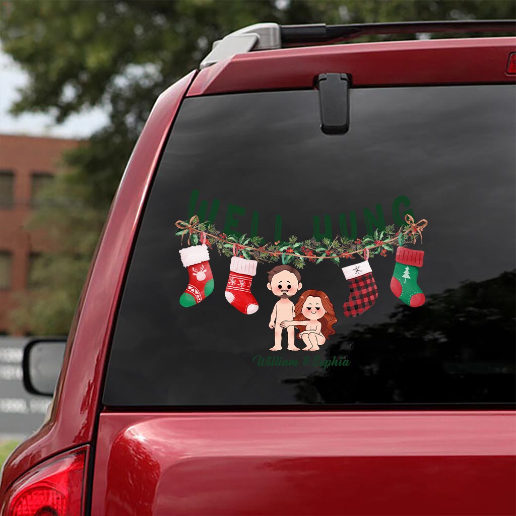 Well Hung - Personalized Couple Decal Die Cut