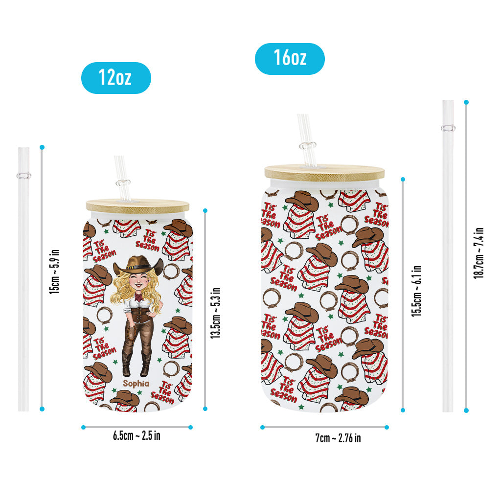 Tis The Season - Personalized Horse Can Glass