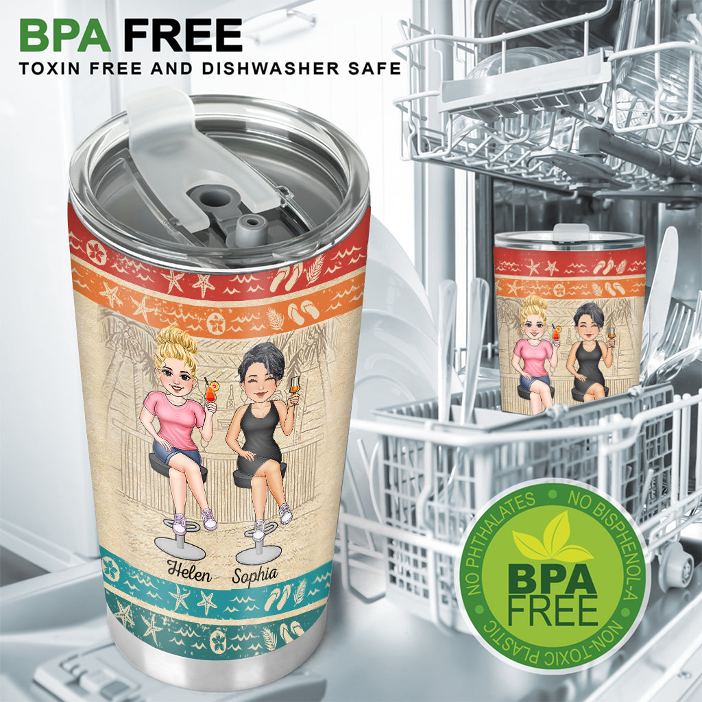 Hangovers Are Temporary But Drunk Stories Are Forever - Personalized Bestie Tumbler