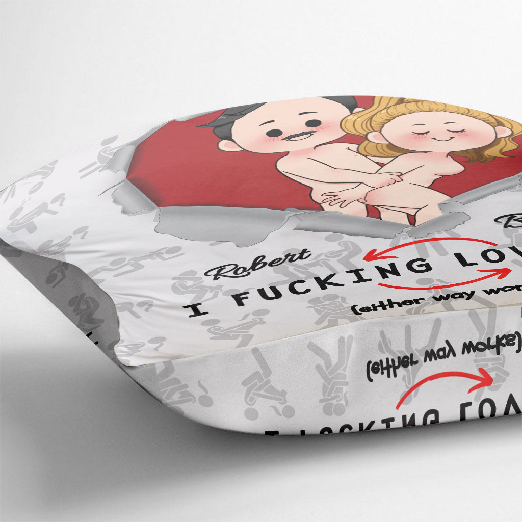 I Love You - Personalized Couple Throw Pillow