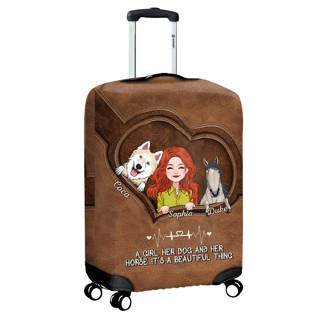 Positive Affirmations Butterfly - Personalized Butterfly Luggage Cover