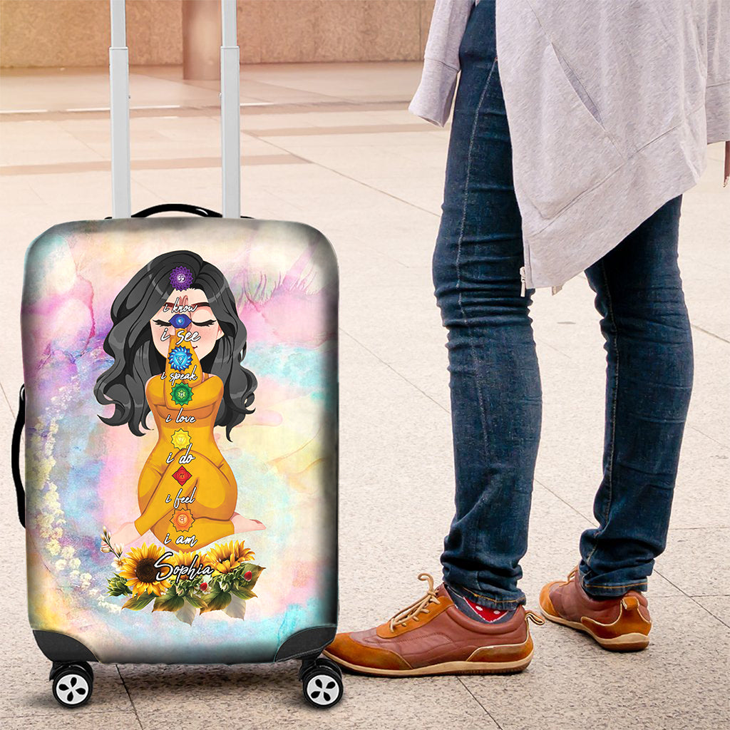 Let That Shit Go - Personalized Yoga Luggage Cover