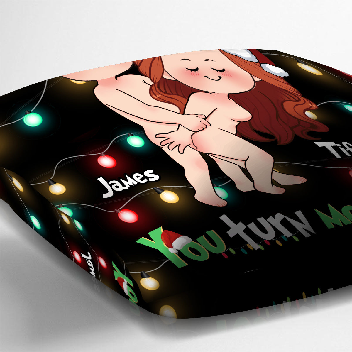 You Turn Me On - Personalized Couple Throw Pillow