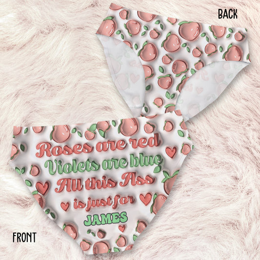 Roses Are Red Violets Are Blue - gift for wife, girlfriend - Personalized Women's Briefs