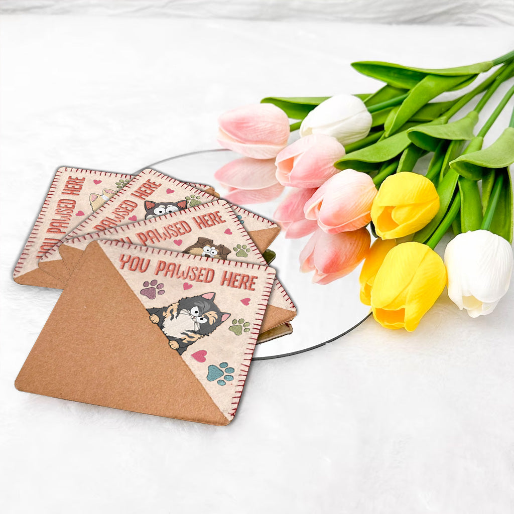 You Pawsed Here - Book gift for dog lover, cat lover - Personalized Corner Bookmark