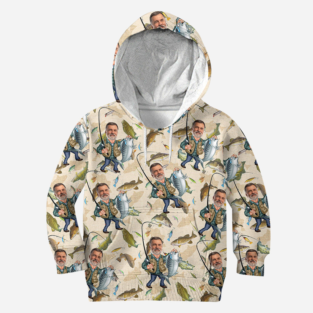 Photo Inserted Funny Fishing - Personalized Fishing All Over Shirt