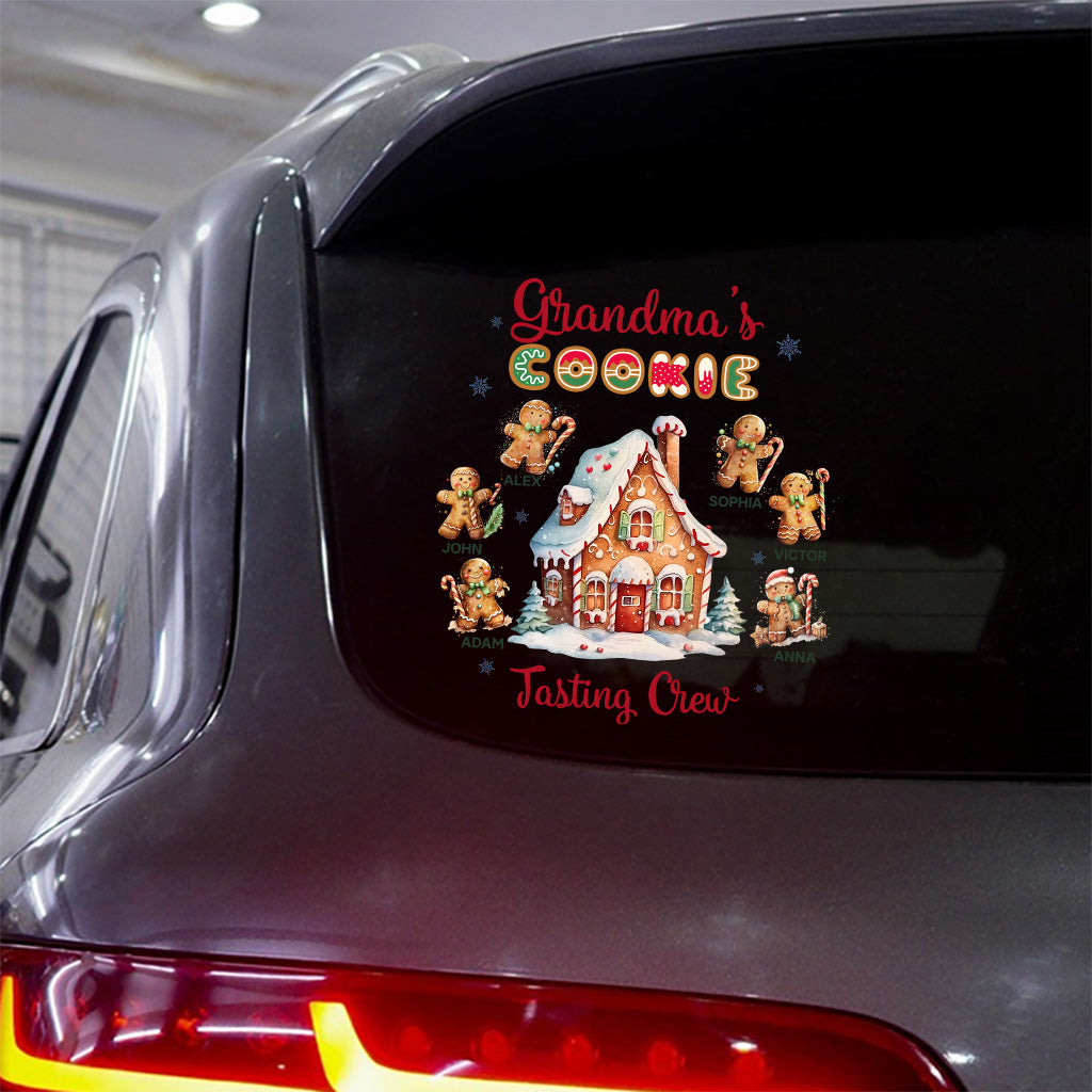 Grandma’s Cookies Tasting Crew - Personalized Grandma Decal Die Cut